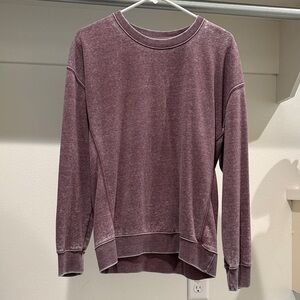 Reflex Women's Vintage Wash Plum Pullover Sweater